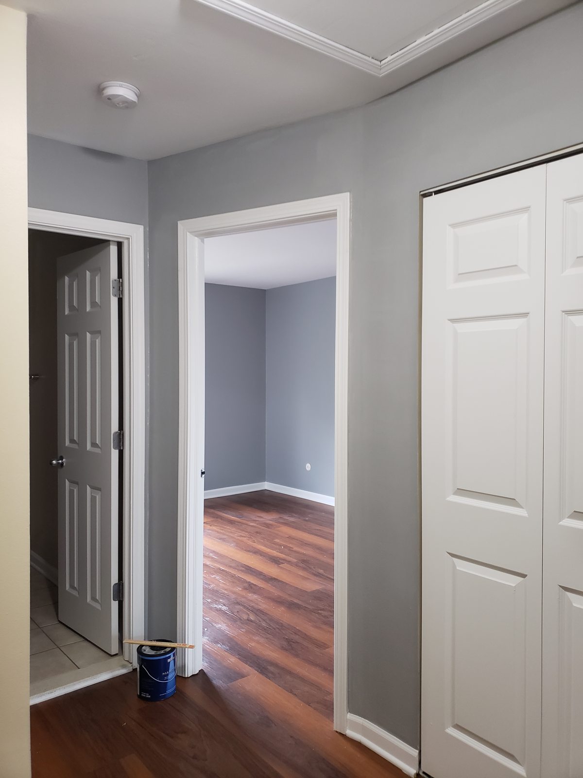 Finished doorway and hallway trim