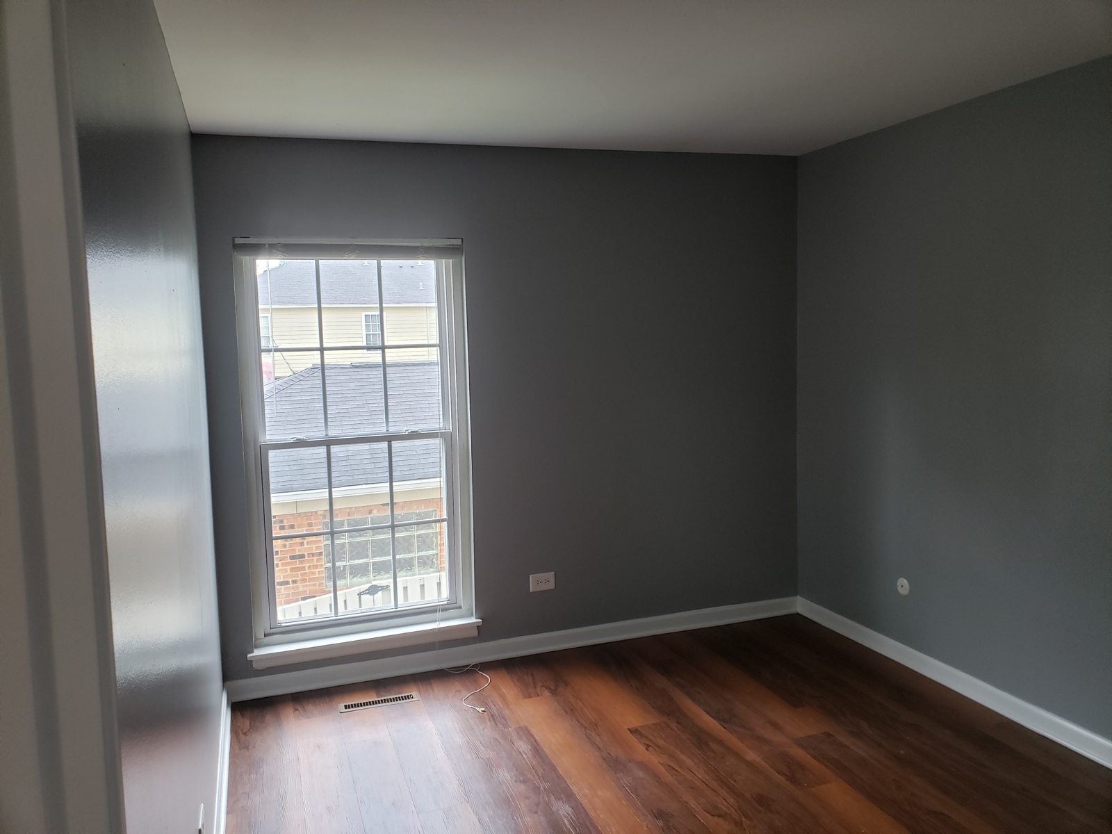 Freshly painted gray room